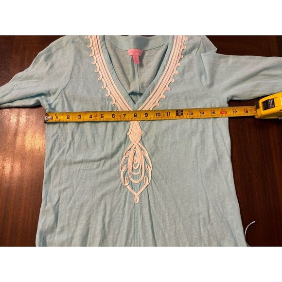 Lilly Pulitzer Women's Nightgown Sz M Light Blue - Picture 5 of 6